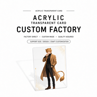 Kartu Koleksi Akrilik Anime Transparansi Tinggi Kartu Koleksi Karakter Cetak untuk Merchandise Game