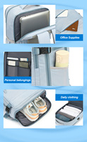 Sac de voyage grand format antivol imperméable pour ordinateur portable avec port de charge USB pour la gym, la randonnée et le camping