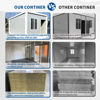 Casa Modular Prefabricada de Lujo de 10 pies, 20 pies, 40 pies, en Paquete Plano, con Dormitorio, Baño, Casa Contenedor Expandible