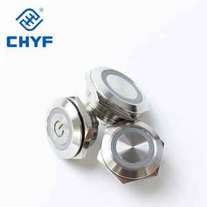 Chyf 12/16/19/22mm thép không gỉ đẩy nút chuyển đổi ngắn tự thiết lập lại tạm thời dẫn không thấm nước cảm ứng nút thang máy - Product Image 6