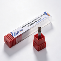 Fraise en U D4mm en carbure de tungstène massif à double coupe, accessoire pour machine de découpe et de duplication de clés CNC