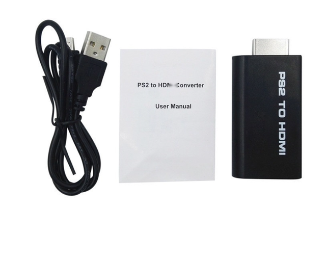 2023 Fit for  PS2 to HD MI Adapter Converter Connector Output Video Audio Games for Play Station 2 to HD MI Adapter Converter