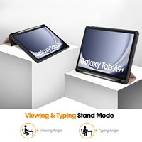 Étui pour Samsung Galaxy Tab A9 Plus 11/A11 Plus 11 pouces 2025 X230 en cuir PU, avec support pliable à trois volets et fente pour stylet