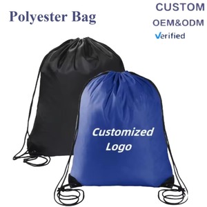 Wholesale Custom Logo Eco-Friendly Polyester Drawstring BackpackWaterproof Soft Fashion Sports Gym Bag for Promotional Marketing