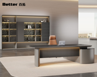 Bureau de direction de qualité commerciale, style moderne, table de bureau informatique pour patron, superviseur administratif, directeur général