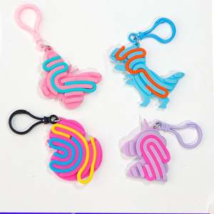 Custom Wholesale Silicone Sensory Board <b>Keychain</b> Cute Cartoon Pendant Children's Educational <b>Fidget</b> Toy - Product Image 2