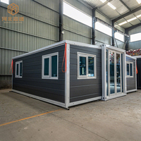 Maison conteneur modulaire en acier évolutive, conception à porte coulissante, bonne respirabilité, installation rapide pour bâtiments de bureaux