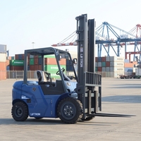 Peralatan Pengiriman Material Pabrik Pengolahan Liftron CPD25 Truk Forklift Listrik Baterai Lithium-Ion Ban Padat Garpu 1070mm