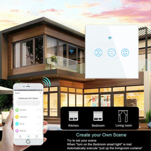 <span class=keywords><strong>Interrupteur</strong></span> EU UK pour <span class=keywords><strong>Volet</strong></span> Roulant, Panneau Tactile, Télécommande, Produits Domotiques Intelligents Tuya, Commutateurs Muraux WiFi pour Rideaux - Product Image 3