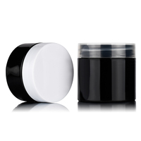 20g/50g/100g Bouteille de crème cosmétique vide pour le visage, pots de crème en plastique transparent ambre rechargeables pour lotion cosmétique maison