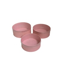 En stock, ensemble de 3 pièces, boîte ronde, couvercle transparent en PVC, boîte à fleurs, boîte d'emballage cadeau