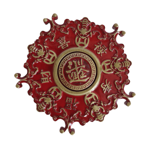 Spinner de Latón Personalizado con Cinco Bendiciones, para Aliviar el Estrés, con Forma Personalizada, Decoración de Escritorio para Interiores y Oficina, Portátil - Product Image 5