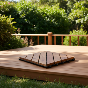 Baldosas de Madera Maciza de Acacia de 11.8x11.8 Pulgadas, Color Marrón, Enclavables, para Pisos Exteriores - Product Image 2