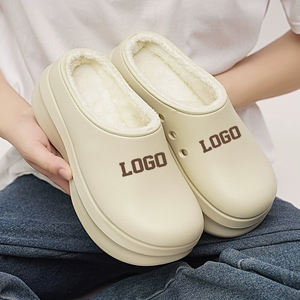 Sandalias con logotipo personalizado para interior y exterior, plataforma cálida de invierno, suela gruesa, ligeras, suaves, con aumento de altura, zapatillas - Product Image 2