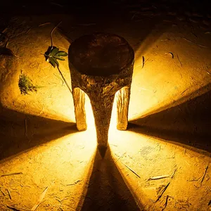 Ac Powered LED nguồn ánh sáng gỗ ghế đèn cho biệt thự vườn cho sân sau thiên nhiên cảnh quan ngoài trời công viên trang trí cỏ chiếu sáng - Product Image 3