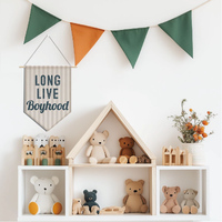 Bannière murale décorative bohème pour chambre d'enfant, style ferme moderne, en bois et toile, écologique, cadeau pour événements et anniversaires