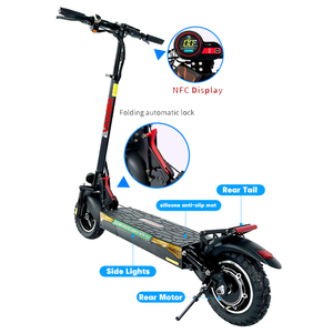 EU USA UK Warehouse Stock L12 Escooter 48V 13ah Fast Speed 10inch Fat Tire Folding Electric Scooter with NFC Display - Product Image 4