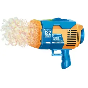 Fabriek Outlet Kids Outdoor Play Party Camping Bubble Machine Speelgoed 132 Gaten Raket Bazooka Bubble Gun