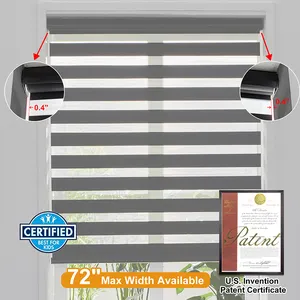 Meet Canada New Regulation Cordless Zebra Window Blinds Safe For Children,Double Layer Zebra Shades For Living Room