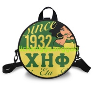 Sac rond en tissu réutilisable de haute qualité pour femme, Sororité Gamma Phi Delta, sac de week-end