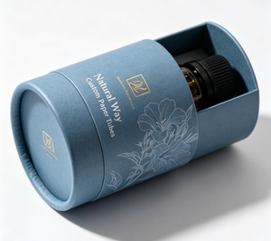 Cosmetic Paper Tube Green Gold Foil Recyclable Packaging for Face <b>Cream</b> Skincare Packaging Tube with Foam Insert - Product Image 3