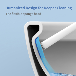 Cepillo de <span class=keywords><strong>Inodoro</strong></span> Desechable de Diseño Exclusivo, Mango Largo, Ecológico, Recargable, Cabezal de Esponja de PP Fácil de Cambiar, Color Blanco CQT - Product Image 6