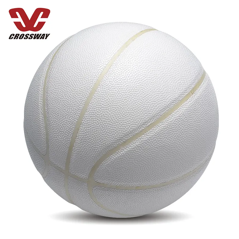Factory Wholesale Custom Basketball Offical Size 7 PU Leather Black and White Basketball