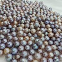 10-15mm 3A Grade Nuclues Nuclated Edison Naturel Rose Violet Réel Véritable Eau Douce Grande Grande Taille Ronde Perles Lâches
