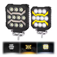 Lampu Kerja LED Persegi 42W Flood Beam 9-32V DC IP67 Tahan Air Lampu Mengemudi Off Road untuk Truk Jeep ATV SUV Kapal Laut