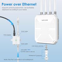 Wavlink Punto de Acceso WiFi 7 PoE para Exteriores, Extensor de Rango BE5100, Repetidor de Doble Banda para Exteriores, Router WiFi 7 Mesh 573HBE2