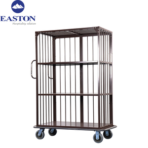 Carrito de Lavandería de Acero Inoxidable Pulido con Barras Paralelas, Venta Directa de Fábrica - Product Image 4