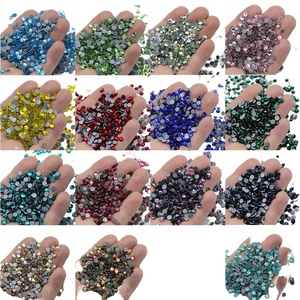 Piedras de Cristal Hotfix Rosa Suave Premium, Gemas Planas con Pegamento Gris Duradero para Adornos de Vestidos de Novia de Lujo, Venta al Por Mayor - Product Image 2