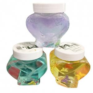 Slime cristallin en forme de cœur, chewing-gum, argile à modeler transparente, argile à modeler cristalline colorée, jouet pour enfants à un yuan. - Product Image 3