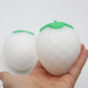 New Creative Light Variation Strawberry <b>Squeeze</b> Toy Stress Relief Flour <b>Ball</b> Slow Rebound Fruit Plastic Toy - Product Image 4