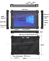 Vente chaude 10 pouces Intel N5100 I5 I7 FHD 8 + 128 Go 16 + 256 Go Win10 Pro Win11 Pro 4G 5G Tablette PC robuste avec code à barres NFC