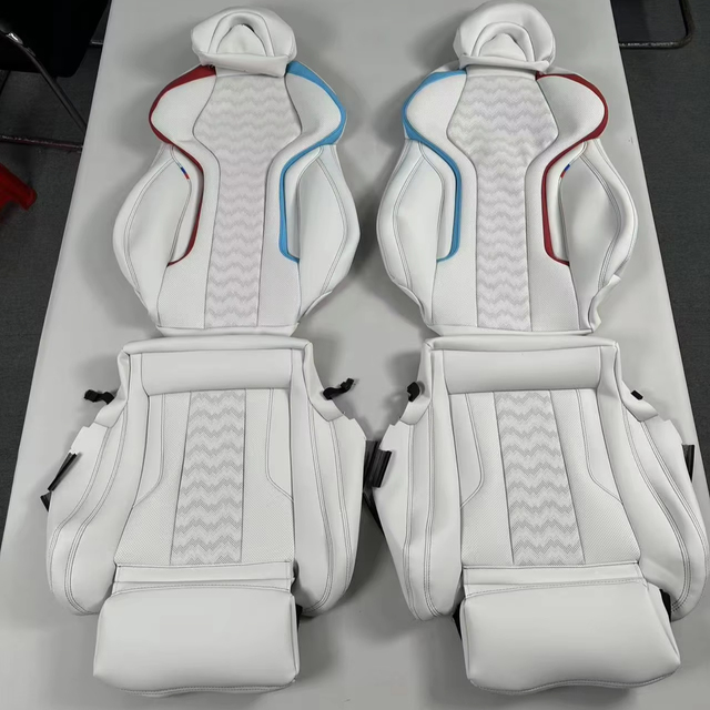 A Car Seat Cover for M Performance Leather Seat Cover for bmw Easy Setup for BMW F80 M3 Racing Interior Parts