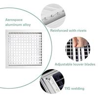 Grille de ventilation carrée moderne 10 po x 6 po pour ouverture de conduit - Grille de chauffage en aluminium à déflection simple réglable pour plafond/mur