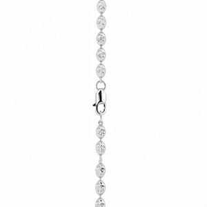 Collier chaîne épaisse classique en platine Pt950 avec perles ovales audacieuses couleur olive, unisexe, bijou de luxe, cadeau - Product Image 6