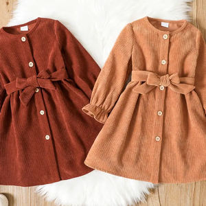 オーガニックコットンコーデュロイの女の子のドレス女の子のためのカスタムキッズドレス子供のための持続可能な服女の子の子供のドレス - Product Image 2