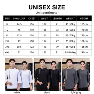 Uniforme de <span class=keywords><strong>Chef</strong></span> de Alta Gama con Cuello Alto y Manga Larga de Poliéster Twill para Hotel, Restaurante y <span class=keywords><strong>Catering</strong></span>, Disponible en Stock - Product Image 3