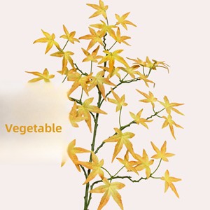 Decoración de Ramas de Hoja de Arce, Plantas Artificiales, Hoja de Ginkgo Amarilla, Decoración para Bodas, Árbol de Paisajismo, Flores Artificiales de Plástico de Estilo Moderno - Product Image 2