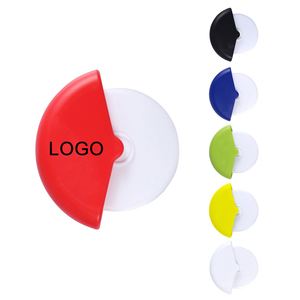 Coupe-pizza en acier inoxydable avec logo personnalisé, poignée en plastique, roue ronde, trancheuse à pizza, outils de pâtisserie - Product Image 1