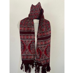 ผ้านิ่มไรออนงานฝีมือระดับพรีเมียมลายพิมพ์ ajrakh stole มีดีไซน์ที่น่าสนใจซักเครื่องได้เหมาะสำหรับใช้ในสำนักงาน - Product Image 1