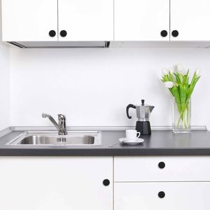 Tiradores de aluminio moleteados para gabinetes - Acabado negro mate de 30 mm, diseño moderno para cocina, sala de estar, uso en hoteles, ecológico - Product Image 3