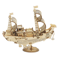 Robotime Rolife Contact Obtenez une réduction sur les jouets éducatifs TG307 Modèle de navire diplomatique japonais Kit de puzzles en bois 3D