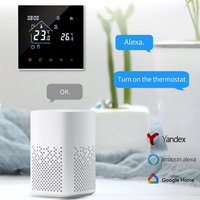 Termostato Inteligente WiFi con Modo Vacaciones, Control de Temperatura Digital LCD, Aplicación Tuya para Caldera y Calefacción por Suelo Radiante, Compatible con Alexa y Google