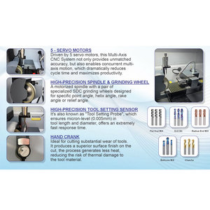 Affûteuse automatique de fraises CNC MD-20A |   Machine à affûter les outils en carbure |   Affûteuse de forets - Product Image 2