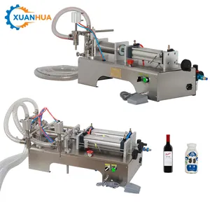 Máquinas de llenado de jugo líquido detergente bolsa volumétrica cuantitativa semiautomática con línea de producción de piezas de repuesto propia