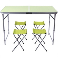 Table pliante moderne et minimaliste pour marché, marché nocturne, camping, extérieur, portable, avec chaises, en alliage d'aluminium