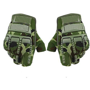 Gants tactiques mi-doigts pour sports de plein air, camping, tir, randonnée, moto, avec protection rigide en caoutchouc pour les articulations - Product Image 4